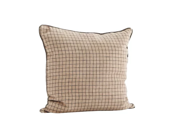 Housse de coussin en lin beige Madam Stoltz 50x50cm